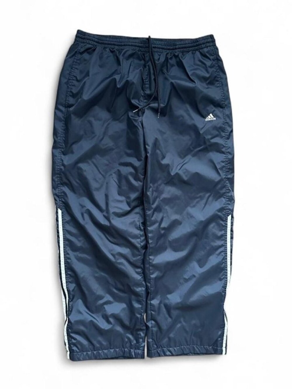 Adidas Vintage Navy Track Pants Windbreaker Style Athletic XL 34X27 Y2K